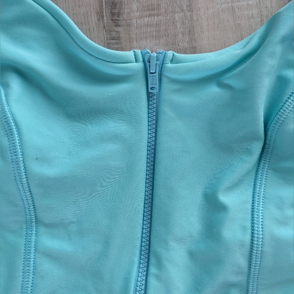 Body Glove Skyler Zip Front Seafoam Bathing Suit Swimsuit 1pc One Piece Swimwear - Picture 5 of 6